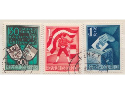 1950, 30g-1.70S série Kärnten, MiNr.952-53, razítkované
