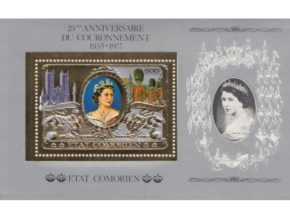 Komoren, 1977, aršík Výročí vlády, MiNr.Bl.104A, **