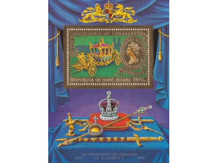 Guinea-Bissau, 1978, aršík Výročí korunovace, MiNr.Bl.111A, **