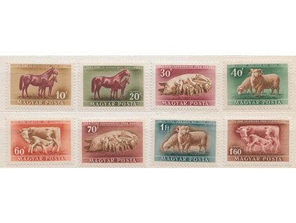 1951, 10f-1.60Ft série Fauna, MiNr.1150-57, **