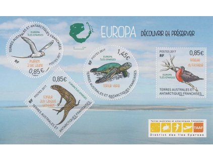 Antarktické území, 2017, aršík Fauna, ** , skvrnka