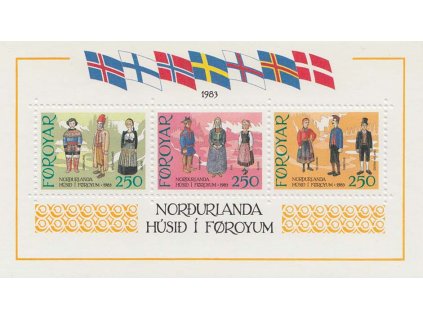 Färöer, 1983, aršík Kroje, MiNr.Bl.1, **