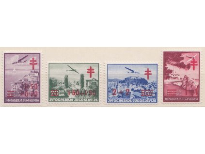 1940, 0.50-2 Din přetisková série, MiNr.429-32, **