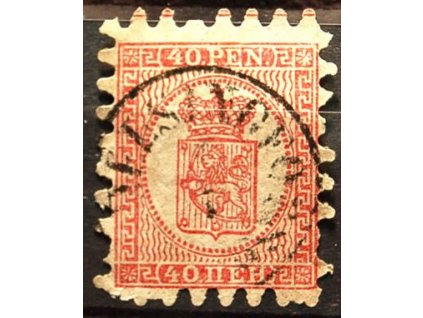 1866, 40P Znak, chybí 2 zuby, MiNr.9