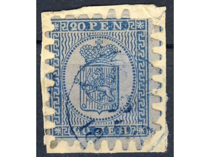 1866, 20P Znak, MiNr.8B, razítkované, výstřižek