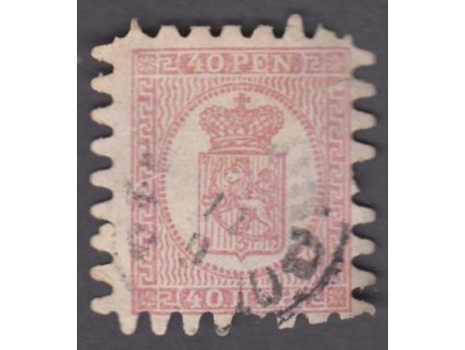 1866, 40P Znak, MiNr.9, razítkované, lehce natrženo