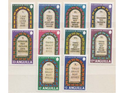 Anguilla, 1983, 1C-5Dolarů série Velikonoce, MiNr.530-39, **