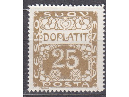 25h hnědoolivová, ministr. Řz.13 3/4, Nr.DL5, **, ilustrační foto