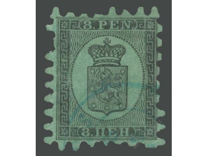 1866, 8P Znak, MiNr.6, razítkované, lom