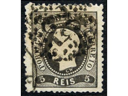 1867, 5R Luis, mastné razítko, MiNr.25