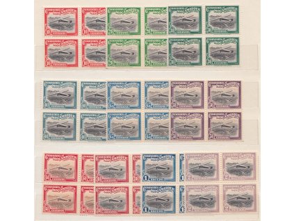 Mosambik, 1935, 10C-2E neúplná let. série, 4bloky, MiNr.187, 189-97, **