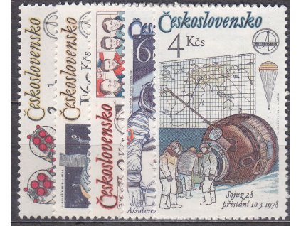 1978, 30h-4Kčs série INTERKOSMOS, Nr.2359-63, **