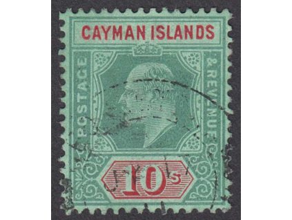 Cayman Island, 1907, 10 Sh Eduard, MiNr.29, razítkované