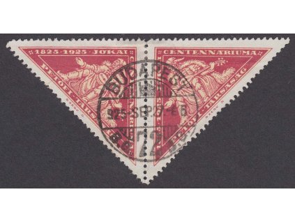 1925, Jókai, propagační nálepka, razítko Budapest, lom, přeloženo