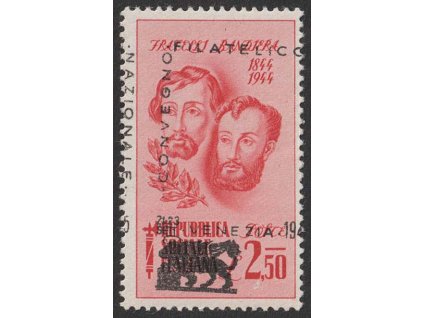 1945, Venezia, 2.50 L s přetiskem Convegno Filatelico, Nr.3, ** , dv