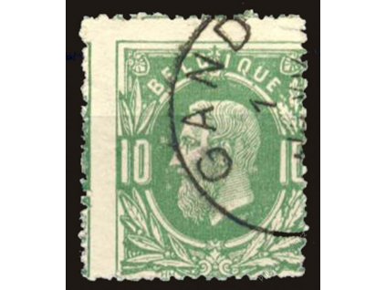 1869, 10C Leopold, posun perforace, razítkované