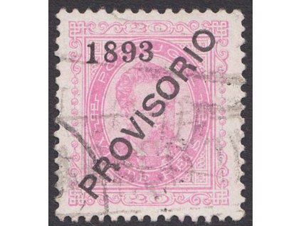 1893, 20 R s přetiskem PROVISORIO, MiNr.89, razítkované