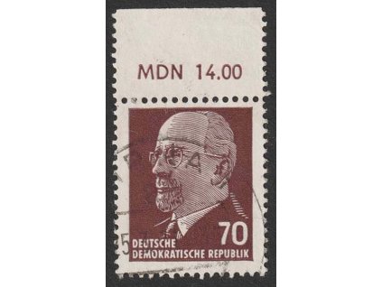 1963, 70 Pf Ulbricht, krajový kus, MiNr.938, razítkované