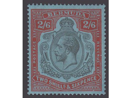 Bermudy, 1922, 2.6 Sh´P Jiří V., MiNr.82, * po nálepce