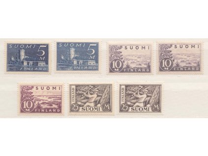 1930, 5-25 M výplatní série, MiNr.155-57, */** , barevné varianty