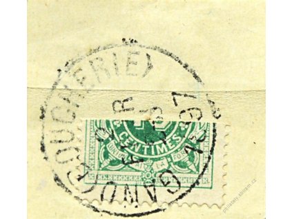 1870, 10C doplatní, půlená frankatura, výstřižek, zajímavé