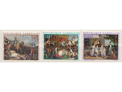 Gabun, 1969, 50-250 Fr série Napoleon, MiNr.330-32, **