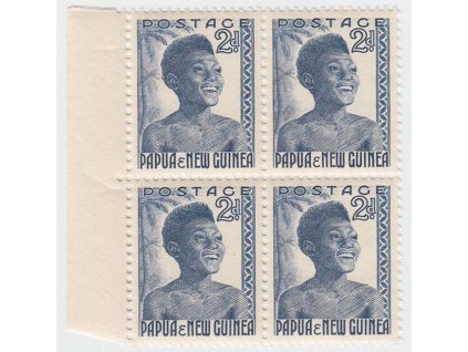 Papua a Nová Guinea, 1952, 2 P Domorodec, 4blok, MiNr.3, **