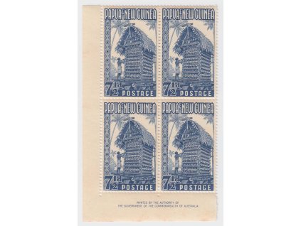 Papua a Nová Guinea, 1952, 7 1/2 P Stavba, MiNr.12, ** , několik skvrnek