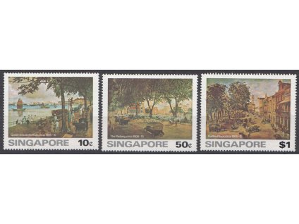 Singapur, 1976, 10C-1Dolar série Obrazy, MiNr.257-59, **/*