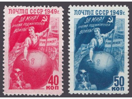 1949, 40-50 K série Mír, MiNr.1430-31, **