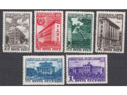 1950, 25K-2R série Lotyšsko, MiNr.1494-99, **