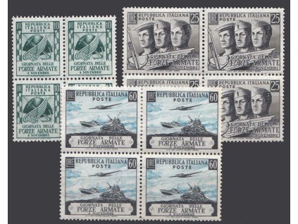 1952, 10-60 L série Den armády, MiNr.871-73, ** , 4bloky