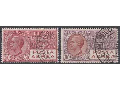 1928, 50-80 C letecká série, MiNr.279-80, razítkované