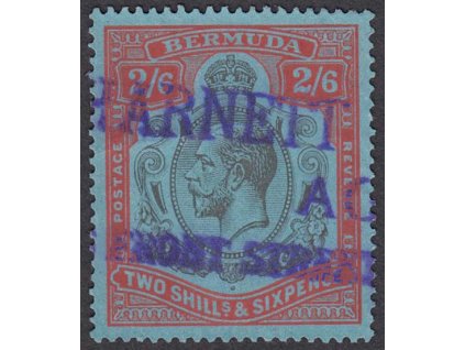 Bermudy, 1922, 2.6Sh´P Jiří V., MiNr.82, razítkované, vlom
