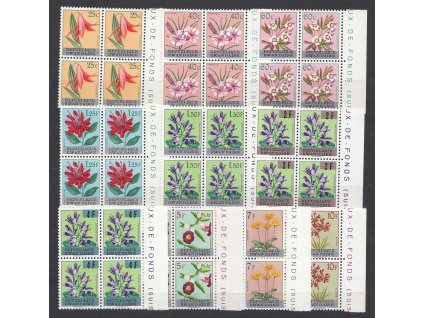 Rwanda, 1962, 25C-10Fr série Flóra, MiNr.13-22, ** , 4bloky