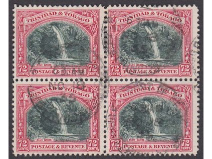 Trinidad a Tobago, 1935, 72 C Vodopád, 4blok, MiNr.123, razítkované