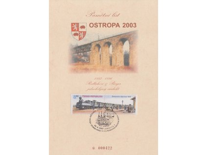 2003, OSTROPA 2003, pamětní list, A5