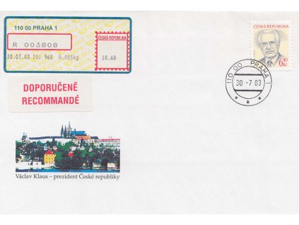 2003, FDC 6.40 Kč Klaus, nevydaná