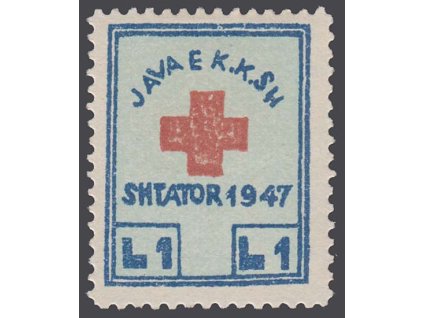 1947, 1 L Červený kříž, světlý odstín, MiNr.1, * po nálepce