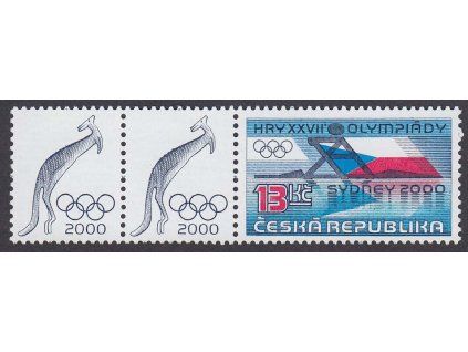 2000, 13 Kč OH Sydney, (2K / 1 vodorovně), Nr.268, **