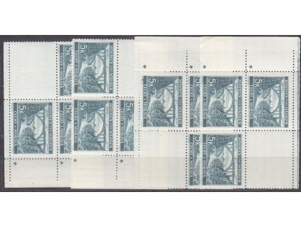 5K Bechyně, roh. miniatura ve 4bloku - 1 křížek, Nr.45, **