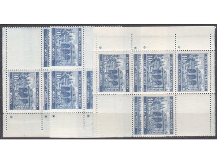 1940, 10K Praha, miniatura ve 4bloku, křížek, Nr.48, **