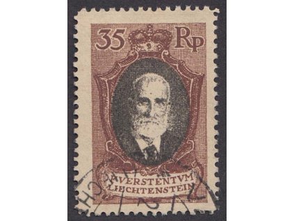 1921, 35 Rp Johann II., MiNr.56, razítkované