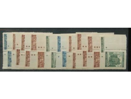 1940, 80h, 1.20K a 2K Krajinky, okraje, DZ