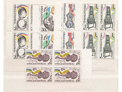 1974, 20h-1.60Kčs Hudební nástroje, 4bloky, Nr.2085-89, **
