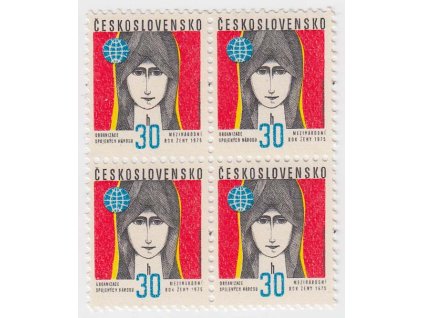 1975, 30 h Mezinárodní den ženy, čtyřblok, Nr.2126, **