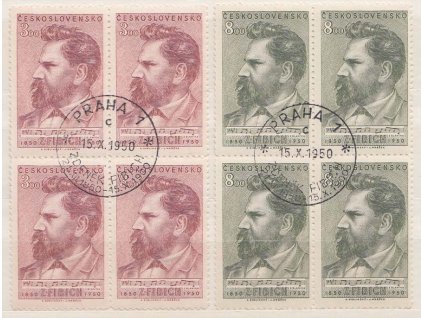 1950, FDC 556-57 Fibich, razítko FDC, **