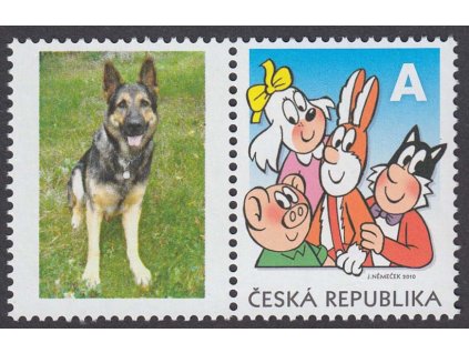 2010, "A" Čtyřlístek, kupon s privátním přítiskem,Nr.642, **