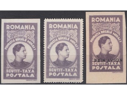 1947, - Portofreiheitsmarken, 3 ks, MiNr.XII-XIIIA,B, **/(*)