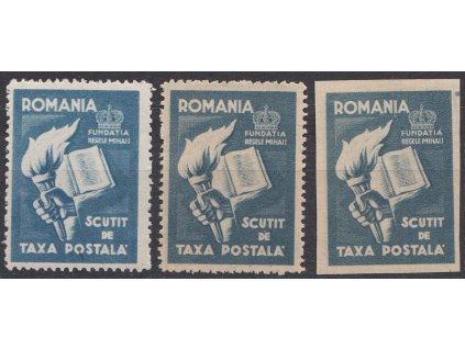 1947, - Portofreiheitsmarken, MiNr.XIIbA,B, (*)/**